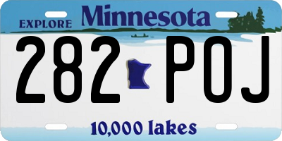 MN license plate 282POJ