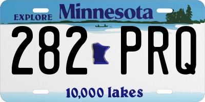 MN license plate 282PRQ