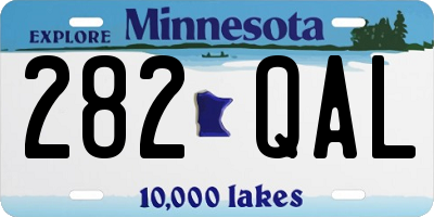 MN license plate 282QAL