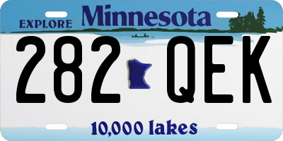 MN license plate 282QEK