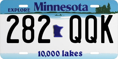MN license plate 282QQK