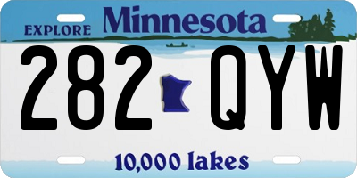 MN license plate 282QYW