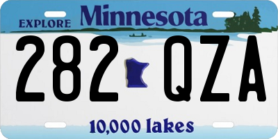 MN license plate 282QZA