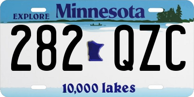 MN license plate 282QZC