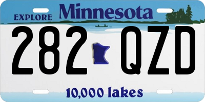 MN license plate 282QZD