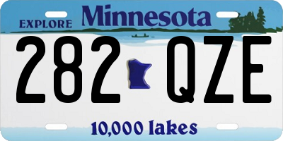 MN license plate 282QZE