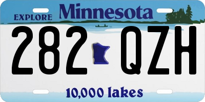 MN license plate 282QZH