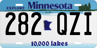 MN license plate 282QZI