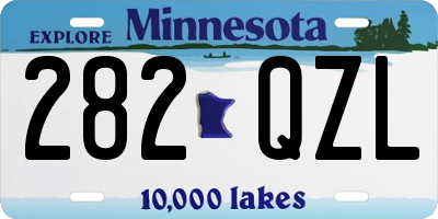 MN license plate 282QZL
