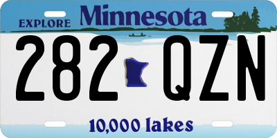 MN license plate 282QZN