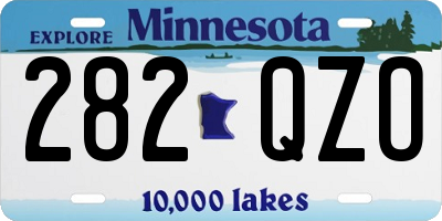 MN license plate 282QZO