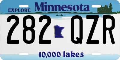 MN license plate 282QZR