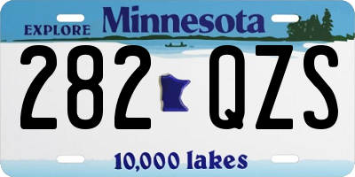 MN license plate 282QZS