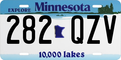 MN license plate 282QZV