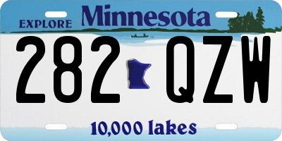 MN license plate 282QZW