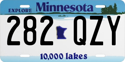 MN license plate 282QZY