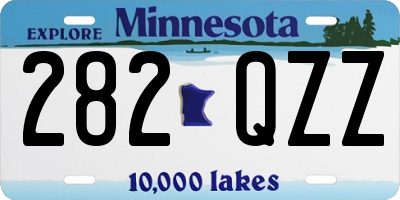 MN license plate 282QZZ