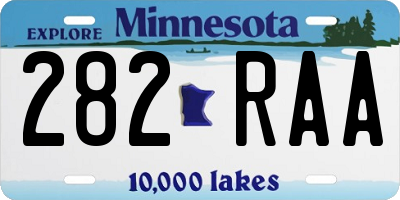 MN license plate 282RAA