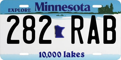 MN license plate 282RAB