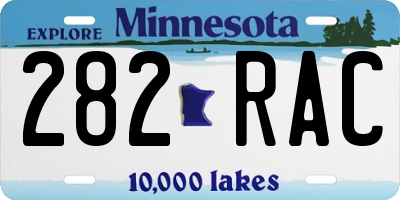 MN license plate 282RAC