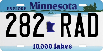 MN license plate 282RAD