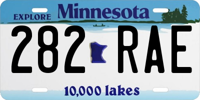 MN license plate 282RAE