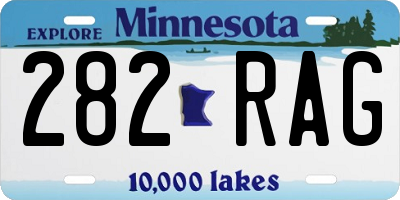 MN license plate 282RAG