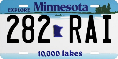 MN license plate 282RAI