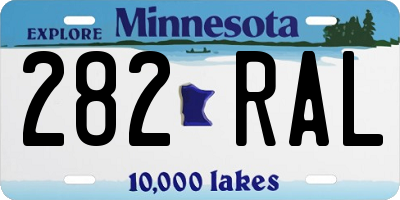 MN license plate 282RAL