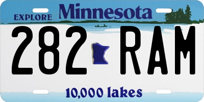 MN license plate 282RAM