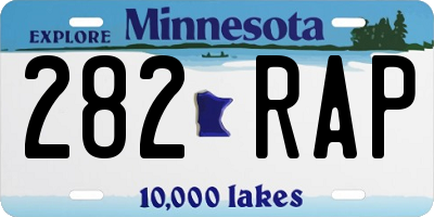 MN license plate 282RAP