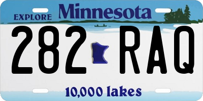 MN license plate 282RAQ