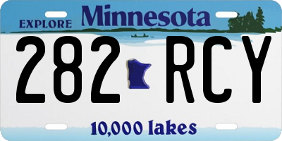 MN license plate 282RCY