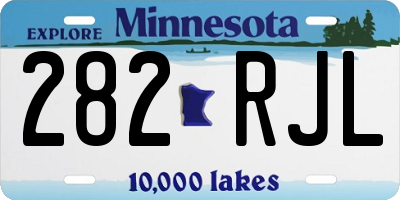 MN license plate 282RJL