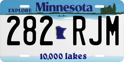 MN license plate 282RJM