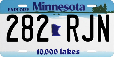 MN license plate 282RJN