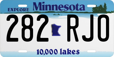 MN license plate 282RJO