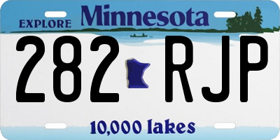 MN license plate 282RJP