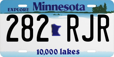 MN license plate 282RJR