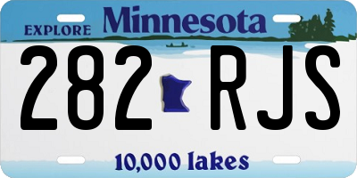 MN license plate 282RJS