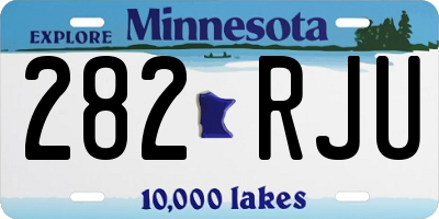 MN license plate 282RJU