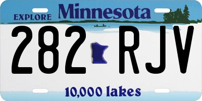MN license plate 282RJV