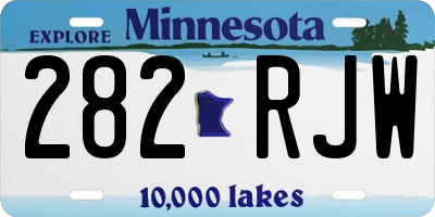 MN license plate 282RJW