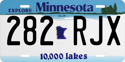 MN license plate 282RJX