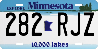 MN license plate 282RJZ