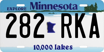 MN license plate 282RKA