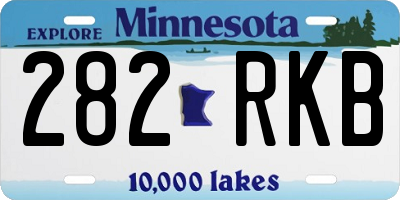 MN license plate 282RKB