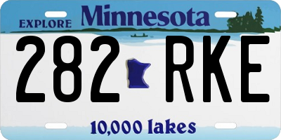 MN license plate 282RKE