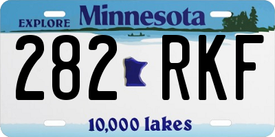 MN license plate 282RKF