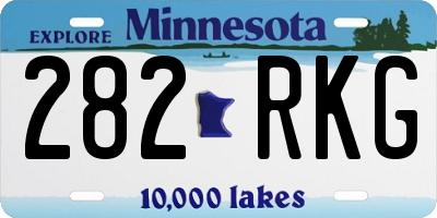 MN license plate 282RKG